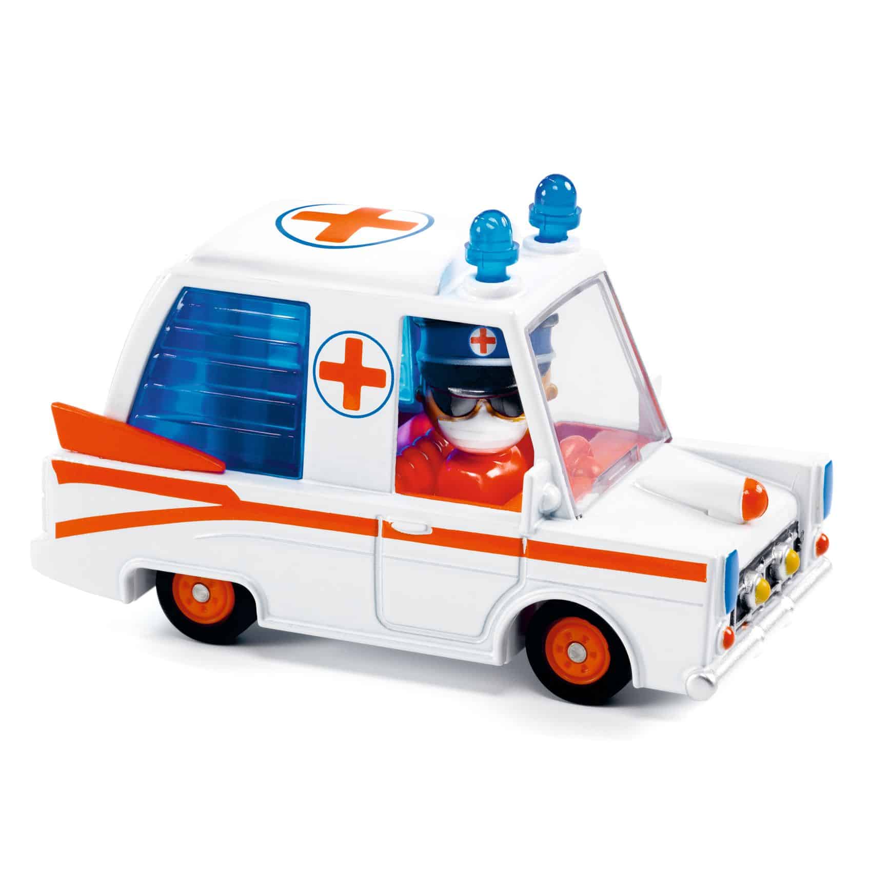 Petite voiture Crazy Motors Hurry Ambulance - Djeco