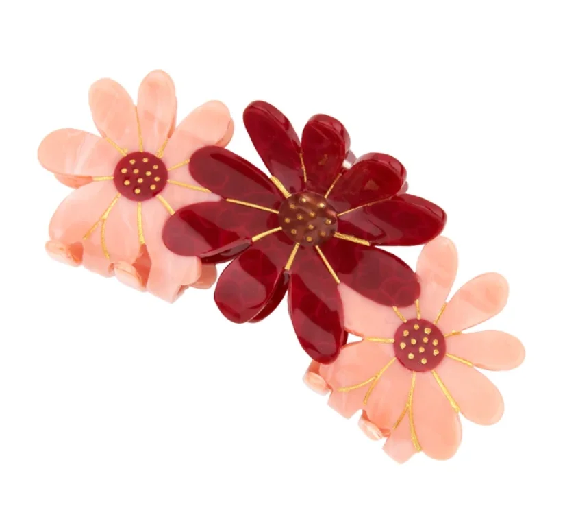Pince à cheveux Trio Fleurs Roses - Coucou Suzette