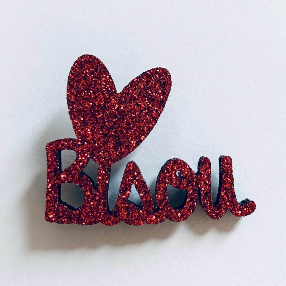 Pin's à paillettes Bisou Rouge - Les Petites Hirondelles