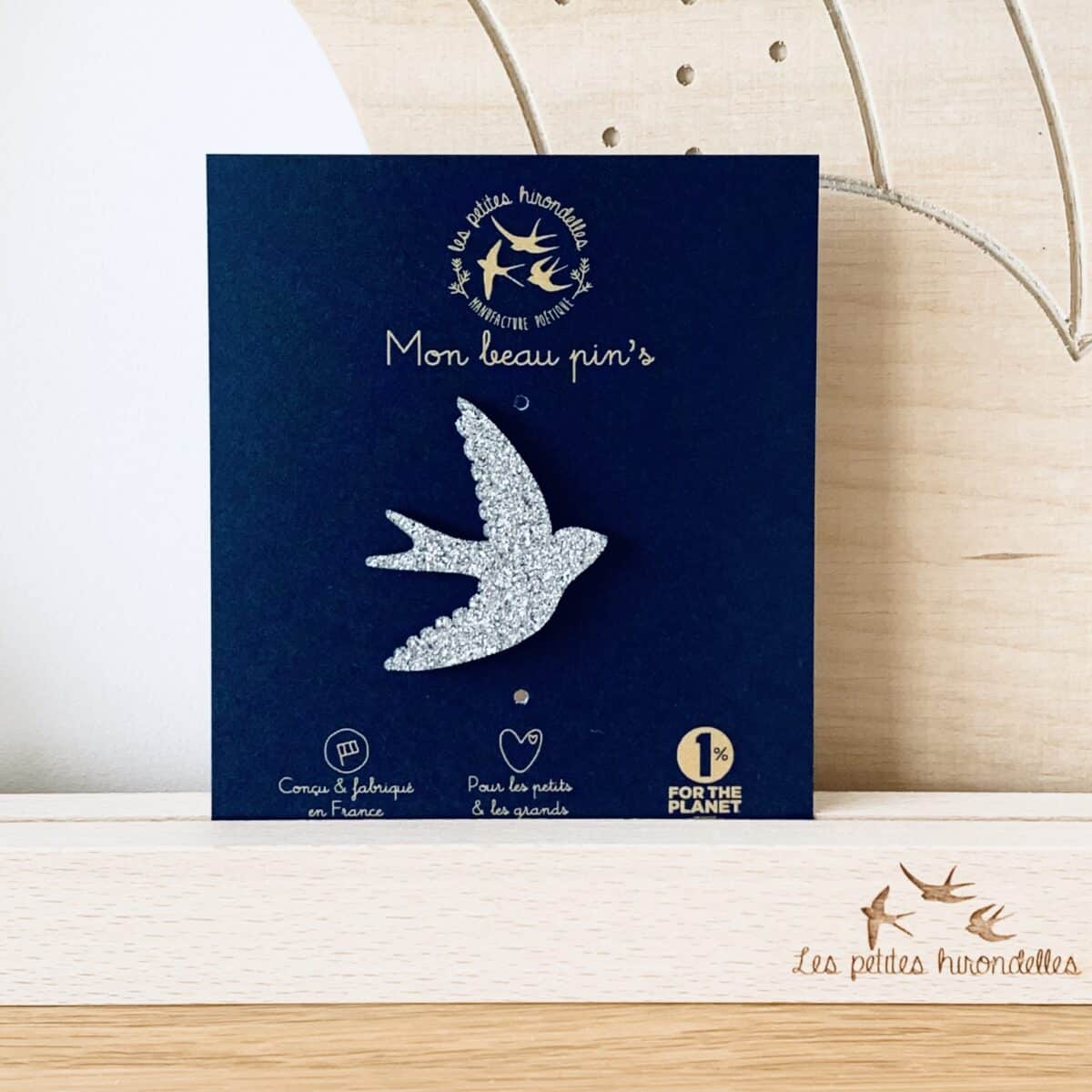 Pin's Hirondelle Argenté - Les Petites Hirondelles