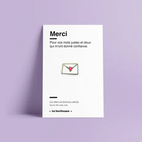 Pin's Lettre Merci - Les Imprimeuses