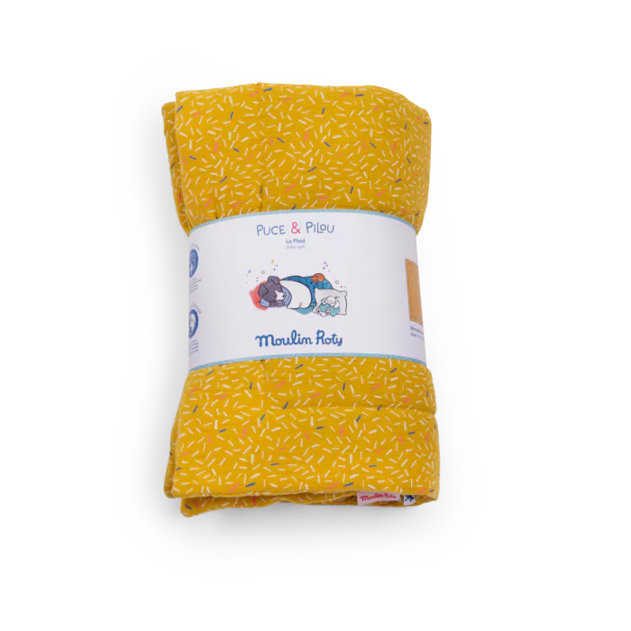 Plaid jaune Puce et Pilou - Moulin Roty