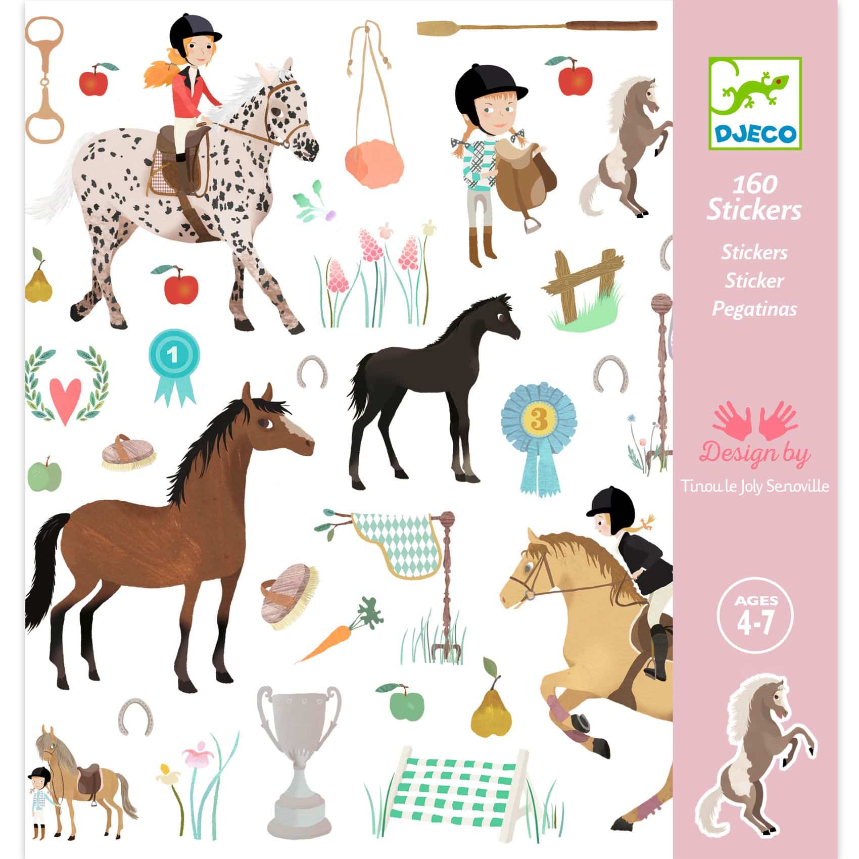 Pochette Stickers Les chevaux - Djeco