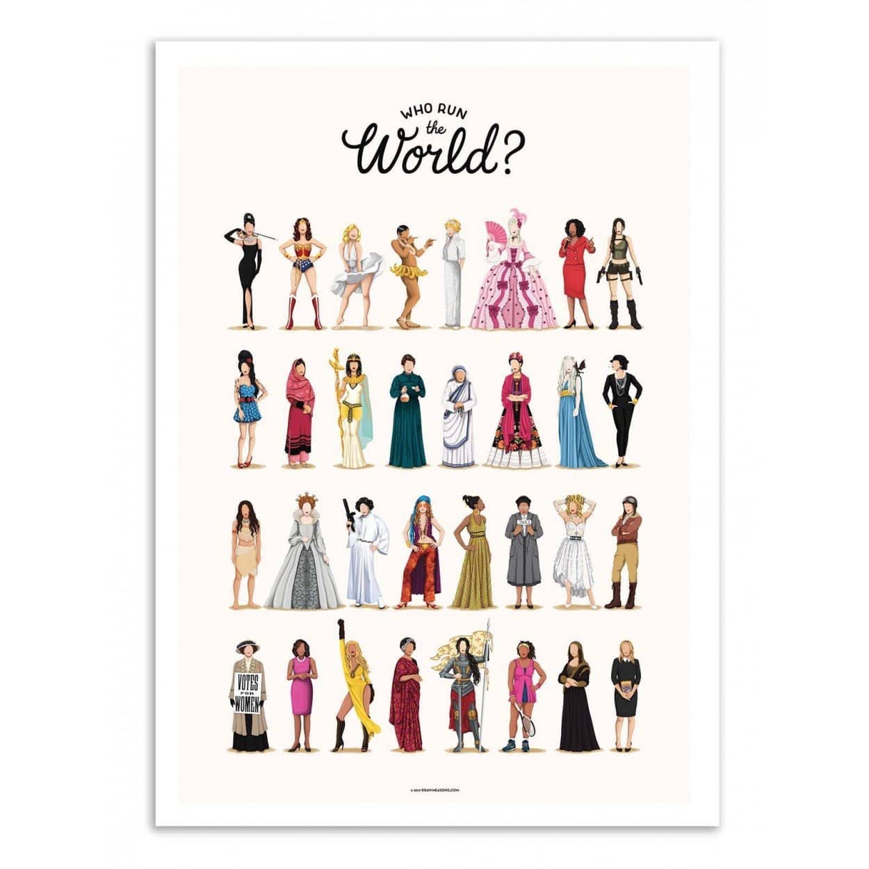 Poster 30 x 40 Run The World - Wall Éditions