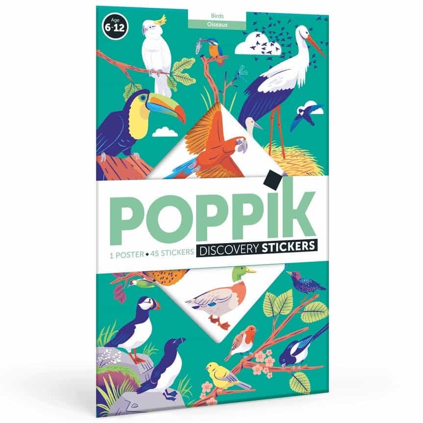 Poster 45 stickers Oiseaux - Poppik