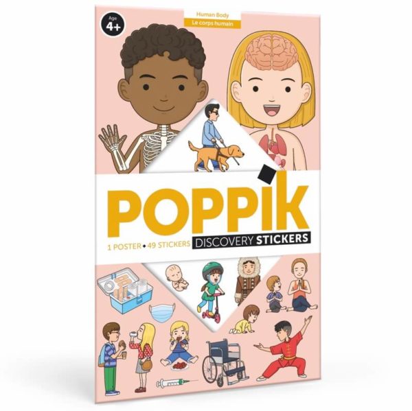 Poster + 49 stickers Le corps humain - Poppik