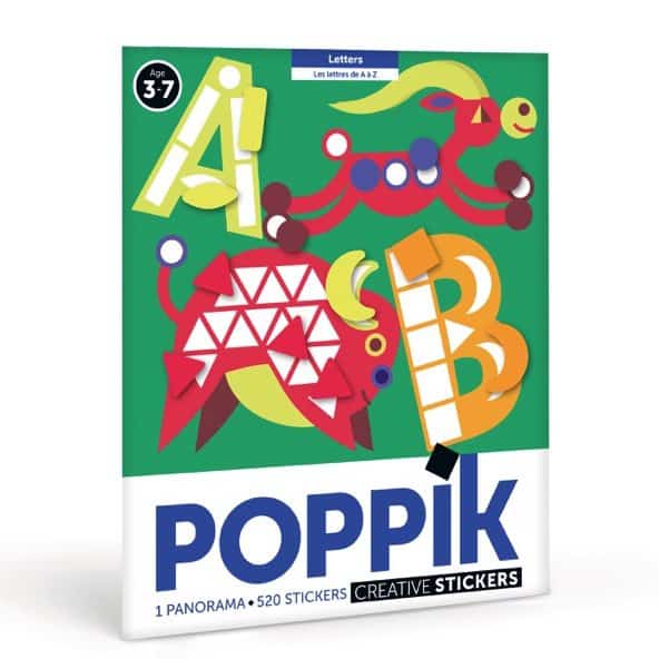 Poster + 520 stickers : Les Lettres - Poppik