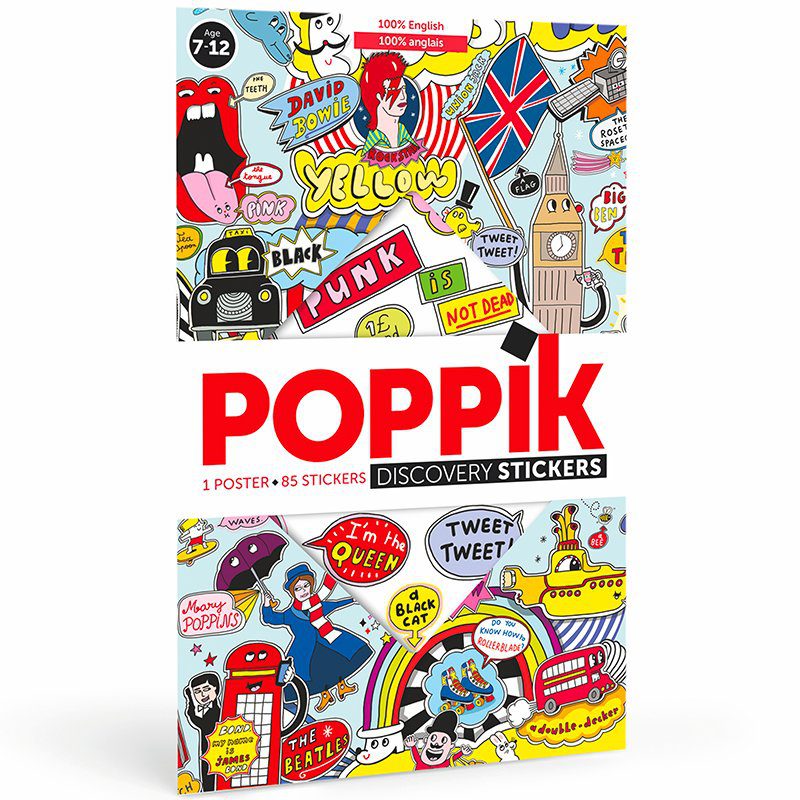 Poster + 85 stickers 100% English - Poppik