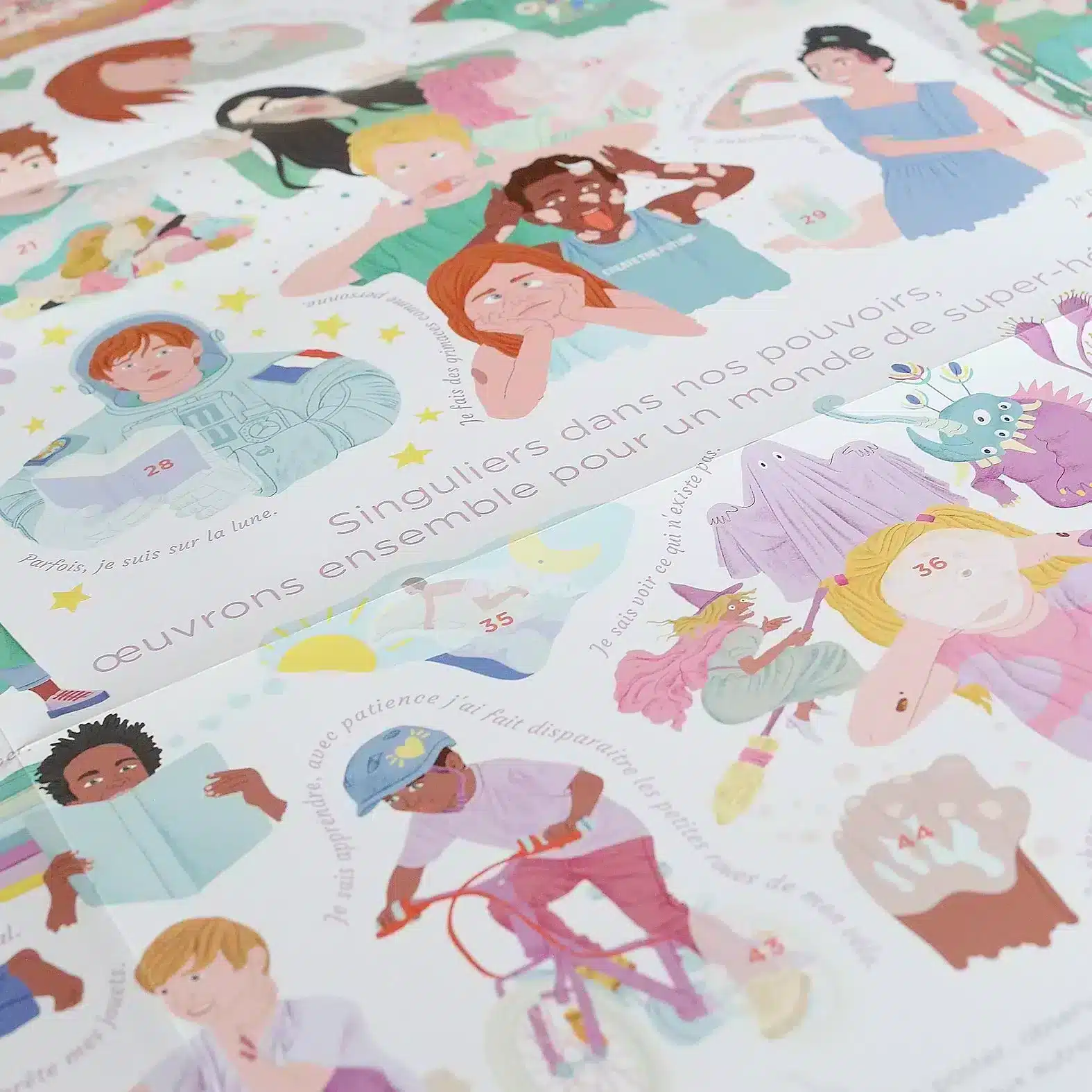 Poster à sticker Super-pouvoirs Confiance en soi - QuiQueQuoi