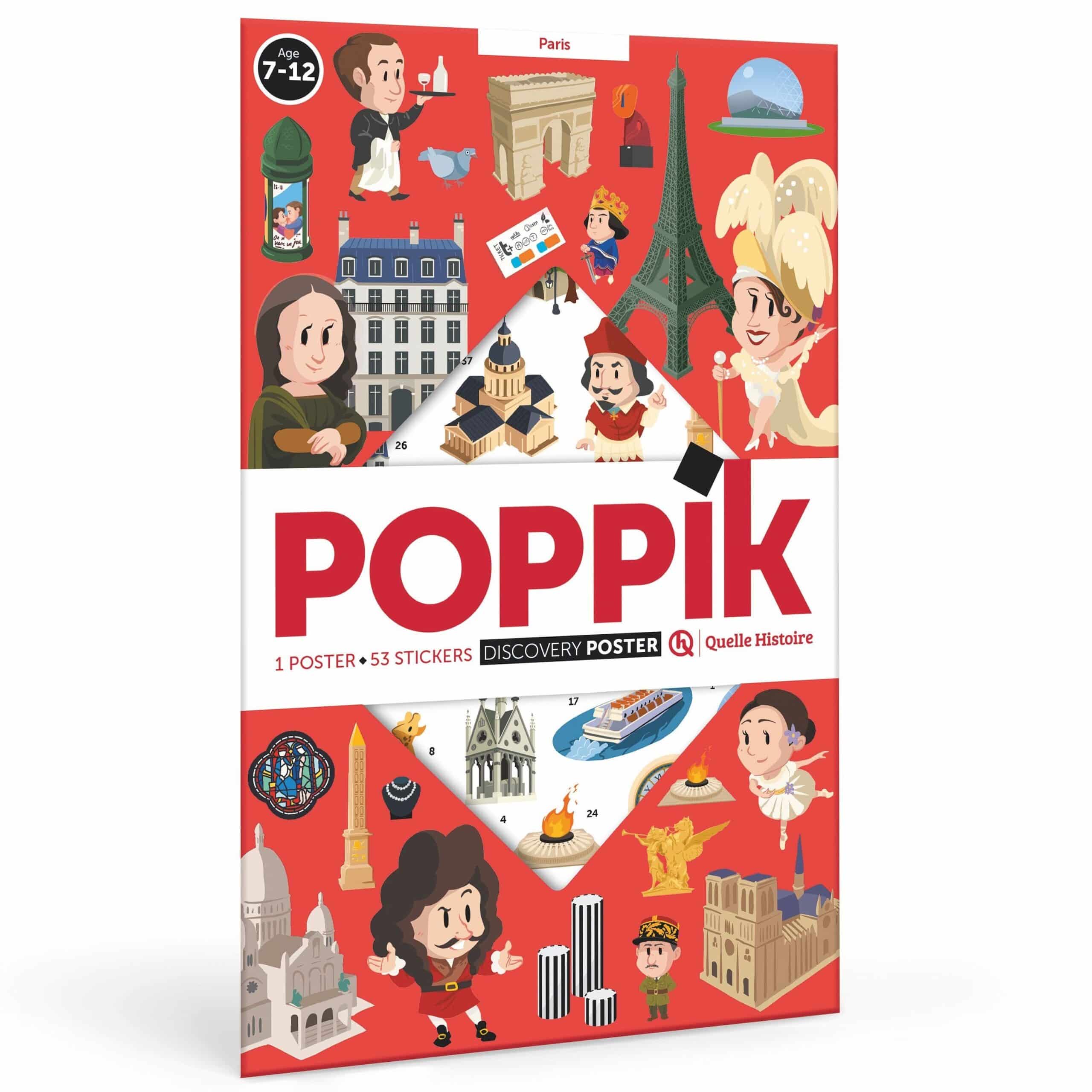 Poster stickers Paris Quelle Histoire - Poppik