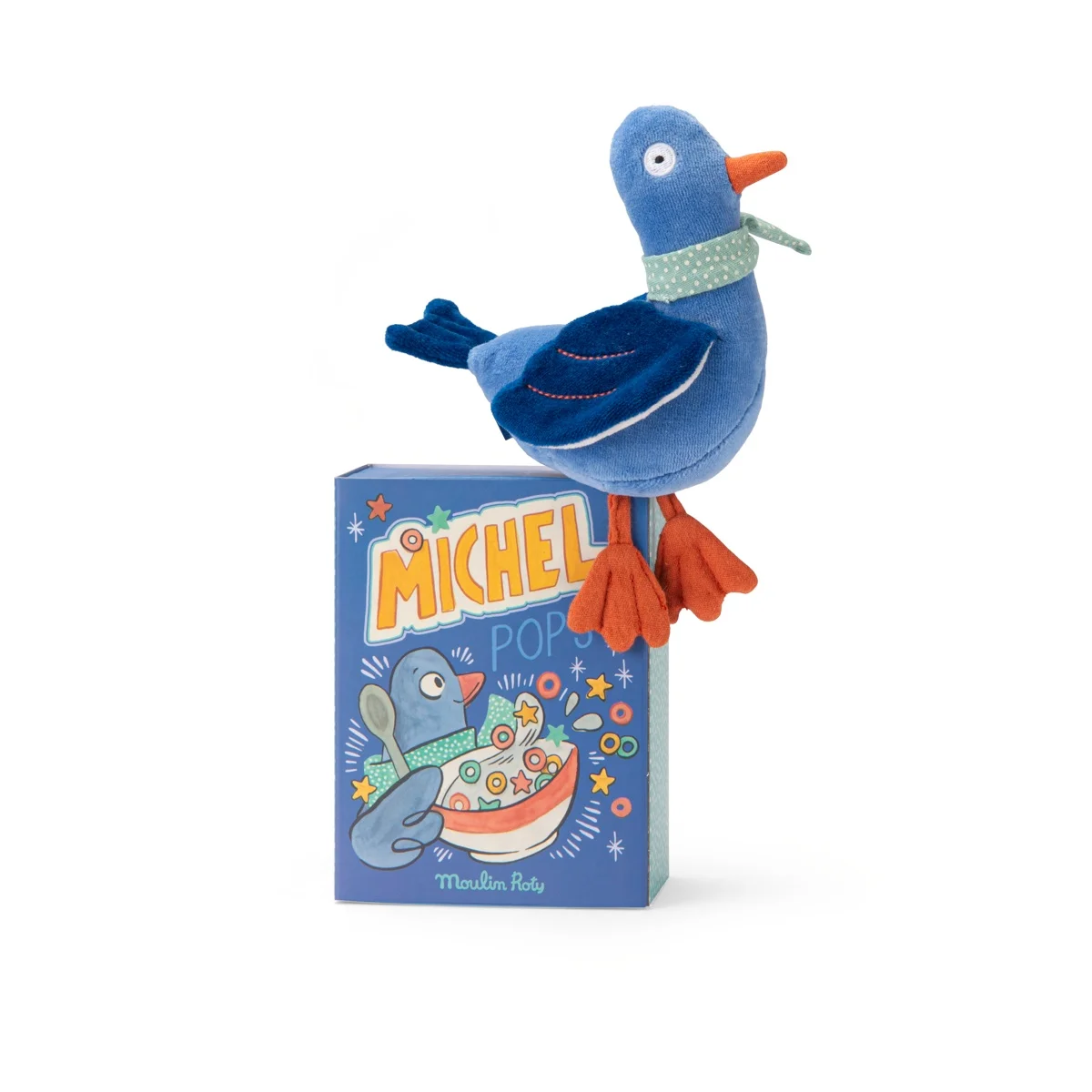 Poupée hochet pigeon Michel Puce et Pilou - Moulin Roty