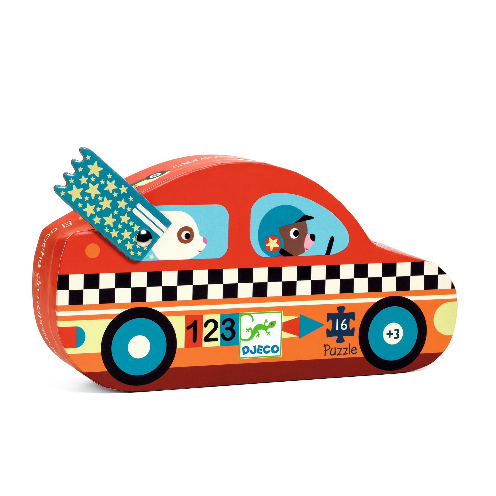 Puzzle 16 pièces Le bolide - Djeco
