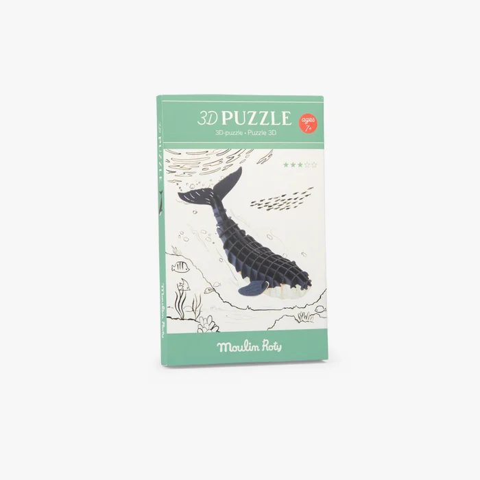 Puzzle 3D Baleine Tout autour du monde - Moulin roty