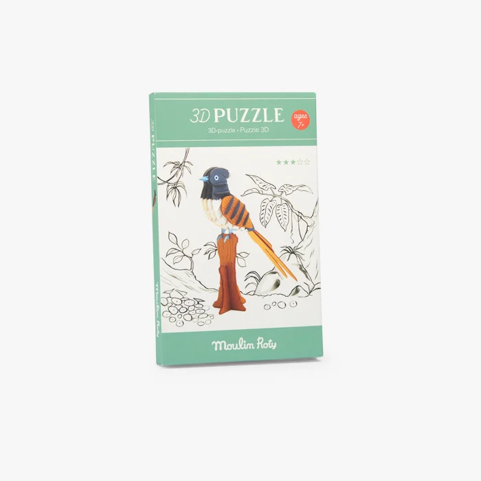 Puzzle 3D Gobe-mouche de paradis Tout autour du monde - Moulin Roty
