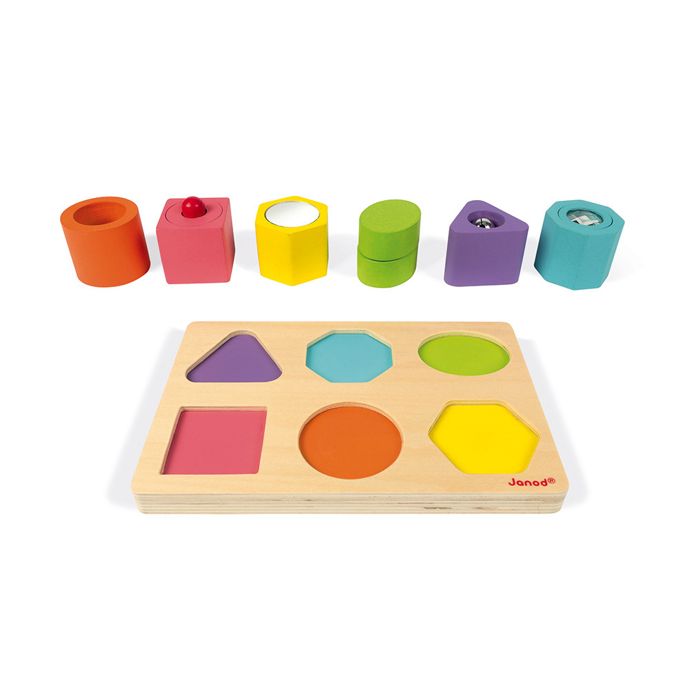 Puzzle 6 cubes sensoriels I wood - Janod