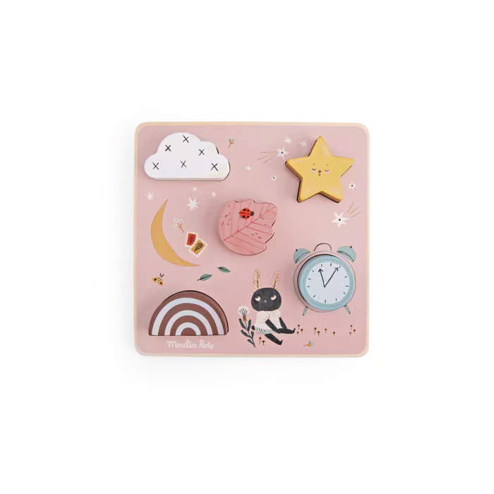 Puzzle encastrable sensoriel Après la pluie - Moulin Roty