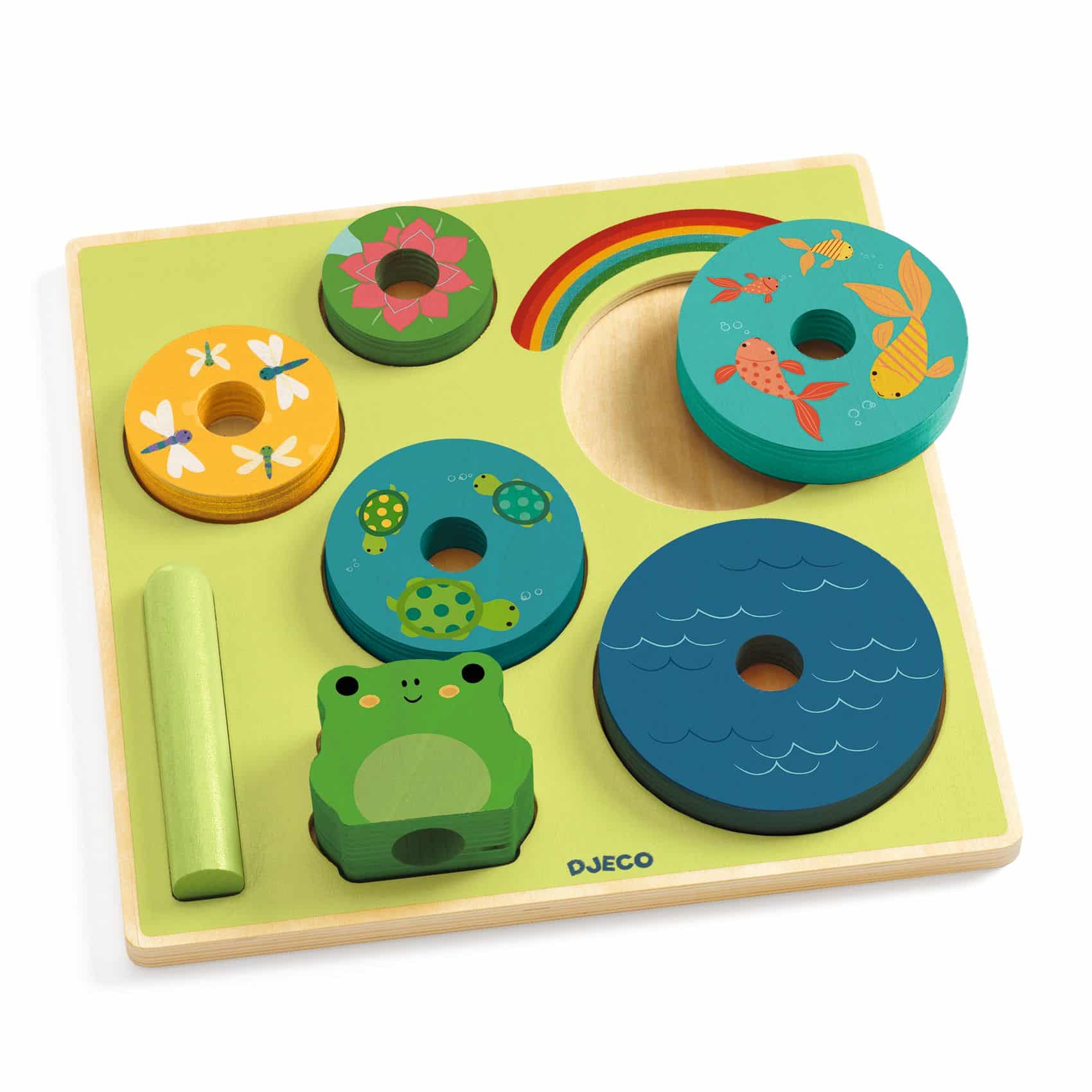 Puzzle et jeu d'empilement Rainbow - Djeco
