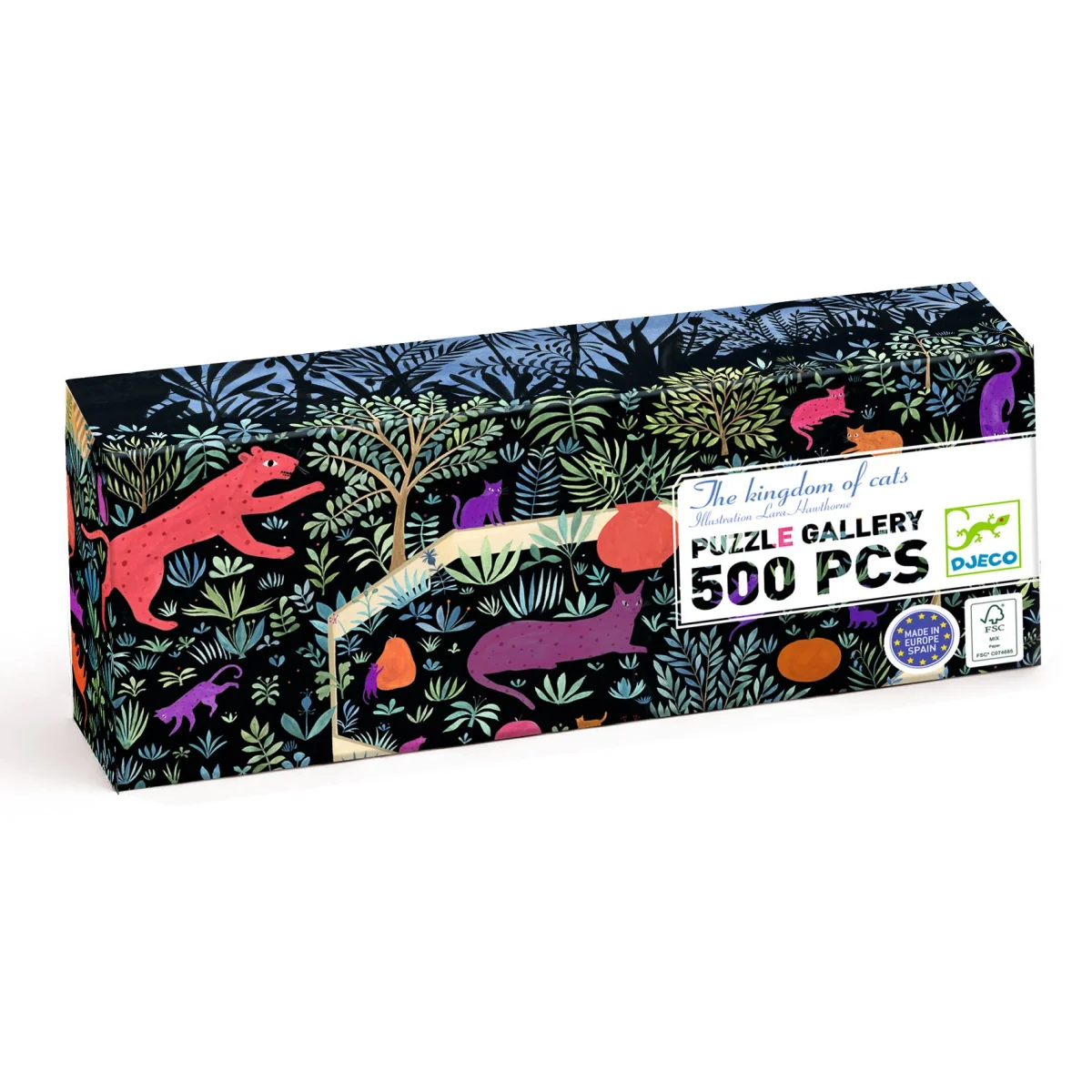 Puzzle gallery 500 pièces The kingdom of cats - Djeco