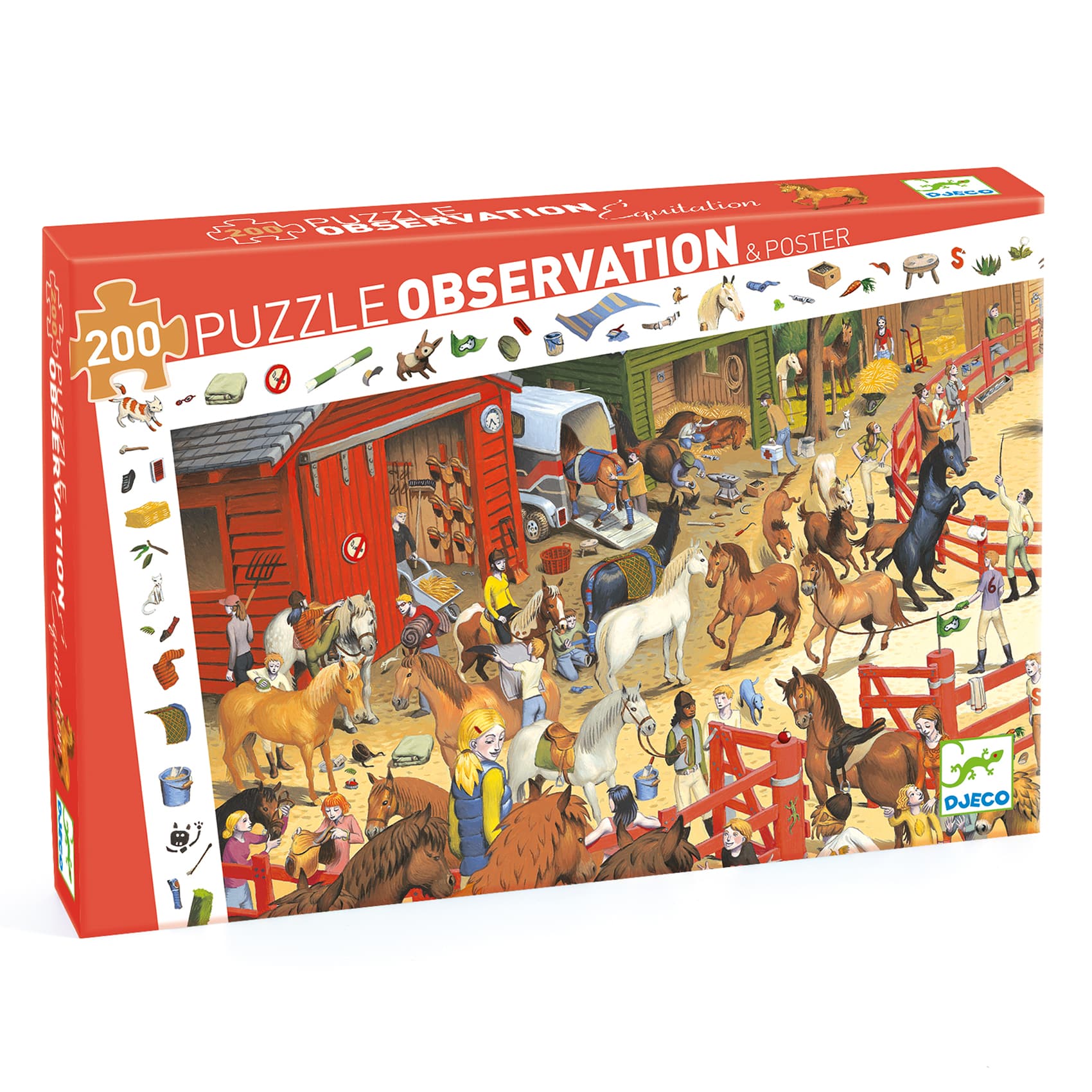 Puzzle observation Equitation 200 pièces - Djeco