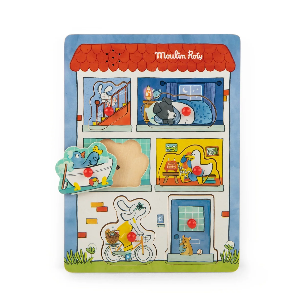 Puzzle sonore Puce et Pilou - Moulin Roty