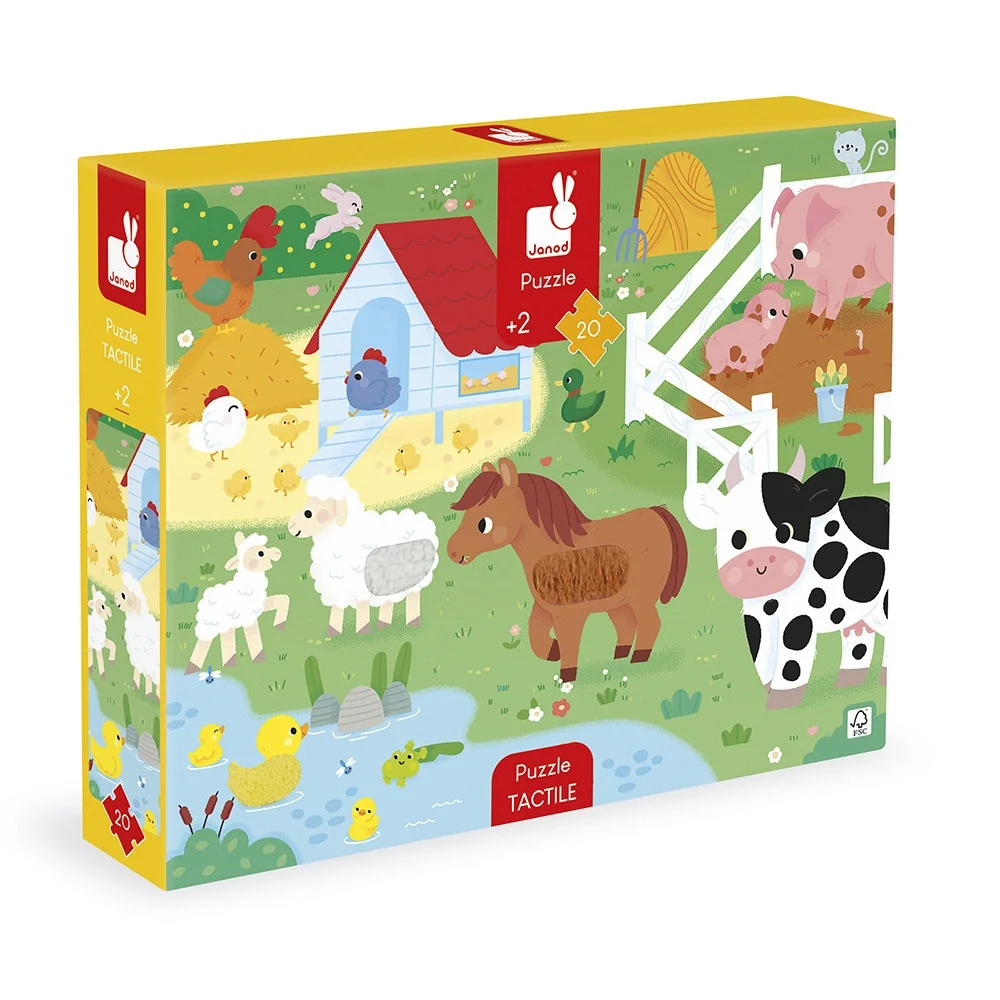 Puzzle Tactile  La Ferme 20 pièces - Janod