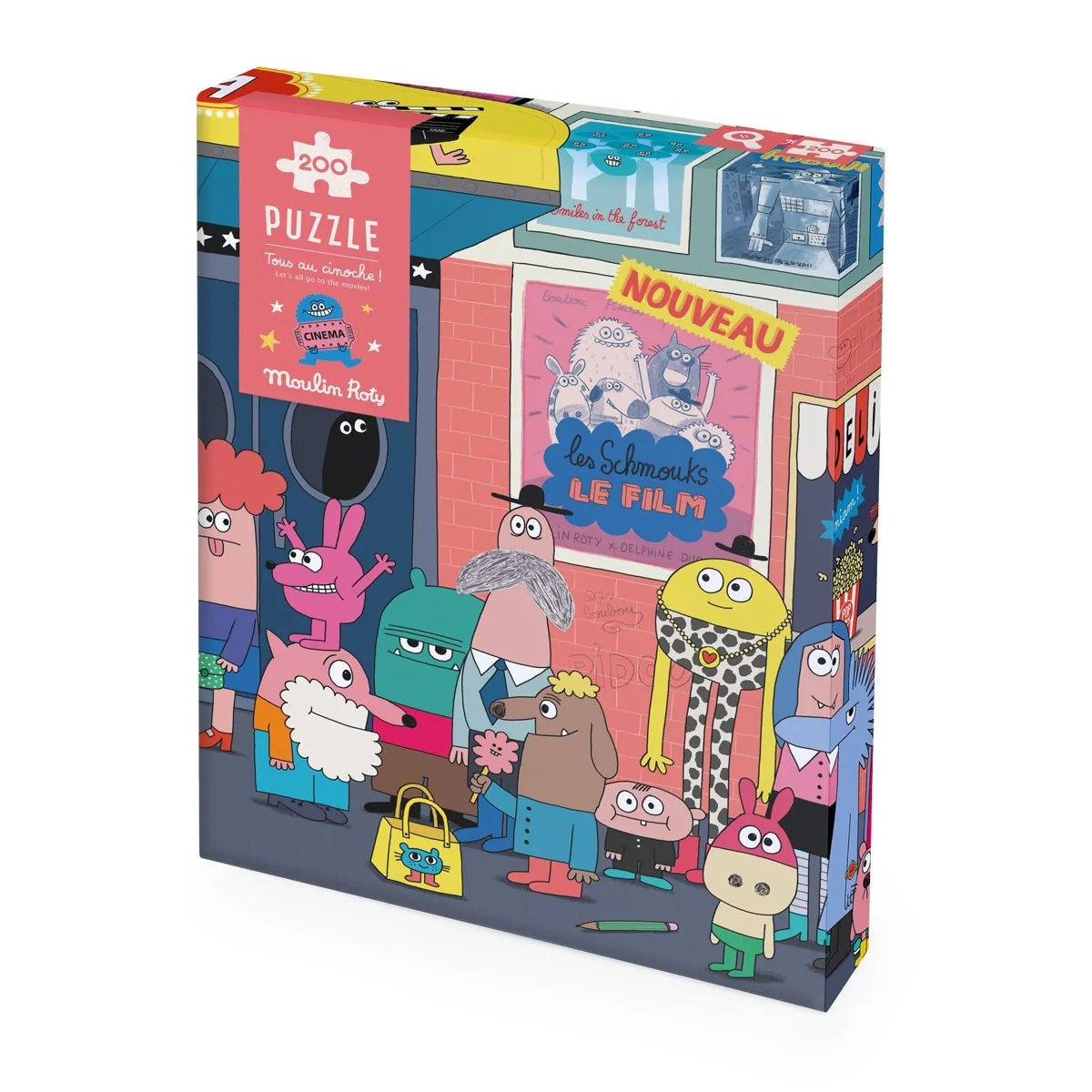 Puzzle Tous au cinoche ! Les Schmouks 200 pièces - Moulin Roty