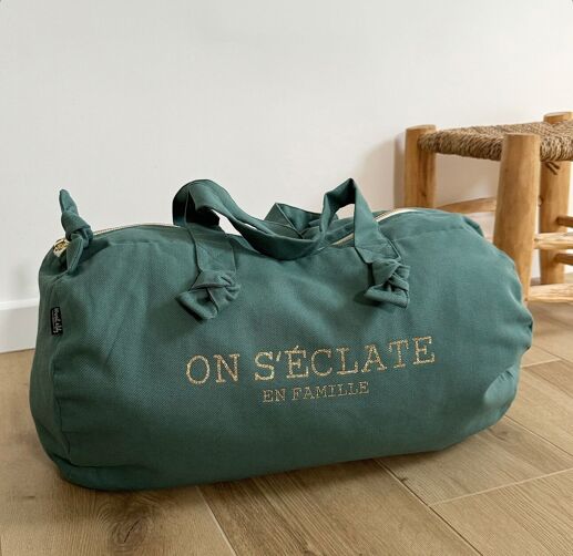 Sac polochon On s'éclate en famille Eucalyptus - Marcel et Lily