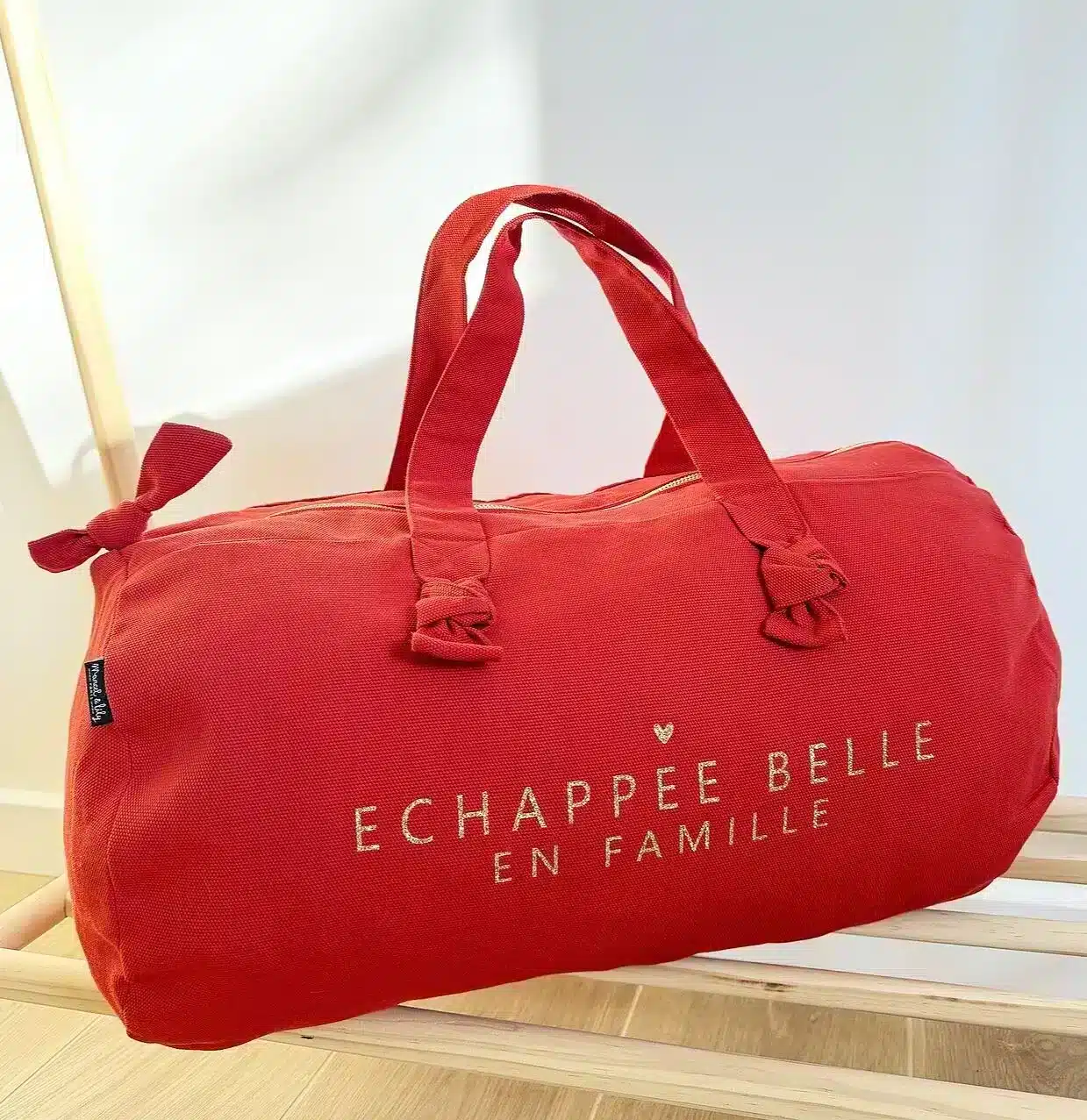Sac Polochon Tangerine Echappée Belle en Famille - Marcel et Lily