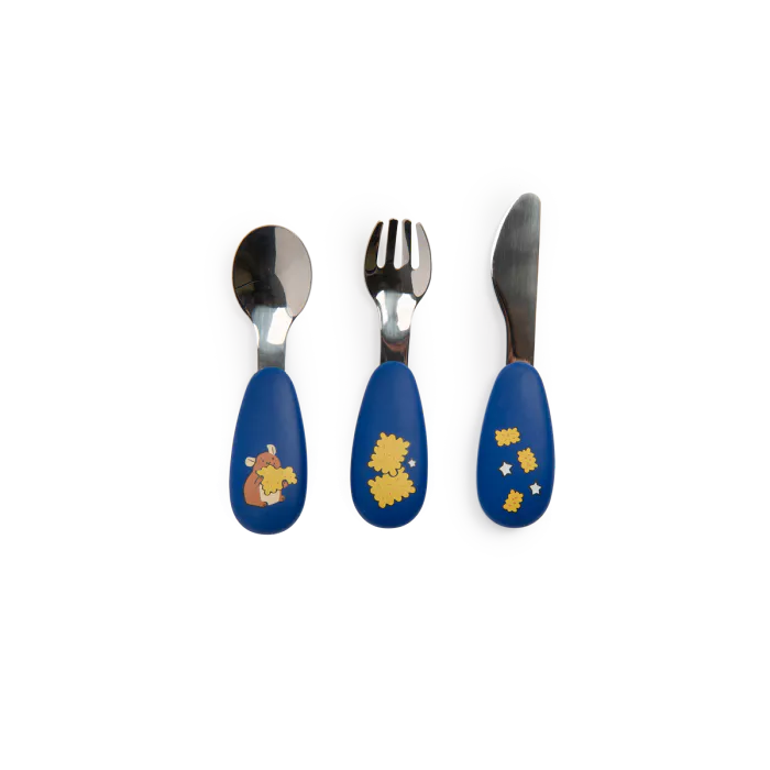 Set couverts silicone Puce et Pilou - Moulin Roty