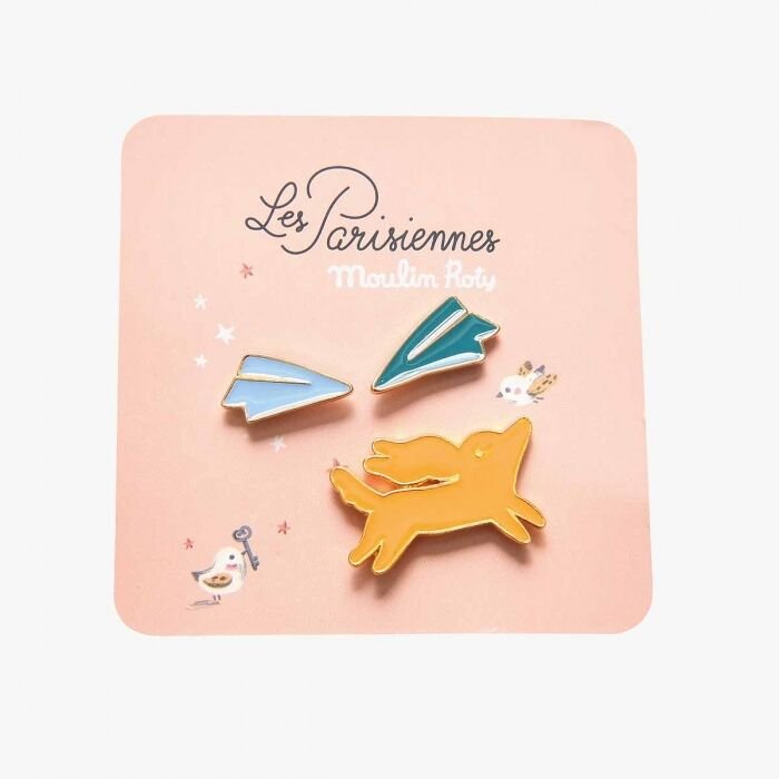 Set de 3 pin's laqués Chien - Moulin Roty