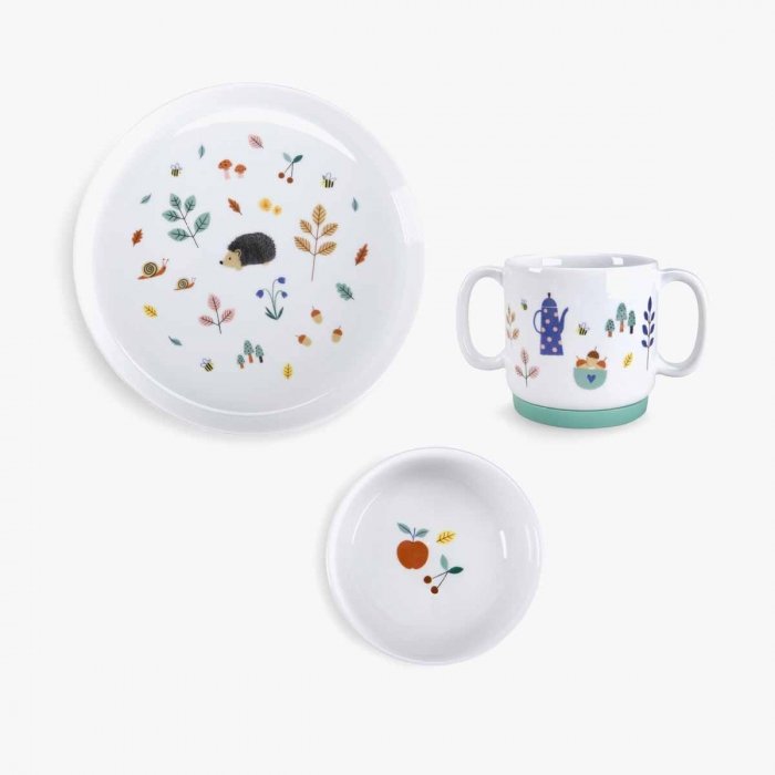 Set vaisselle porcelaine Pomme des bois - Moulin Roty