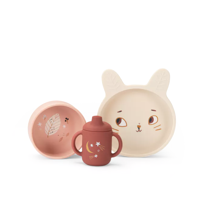 Set vaisselle silicone Après la pluie - Moulin Roty