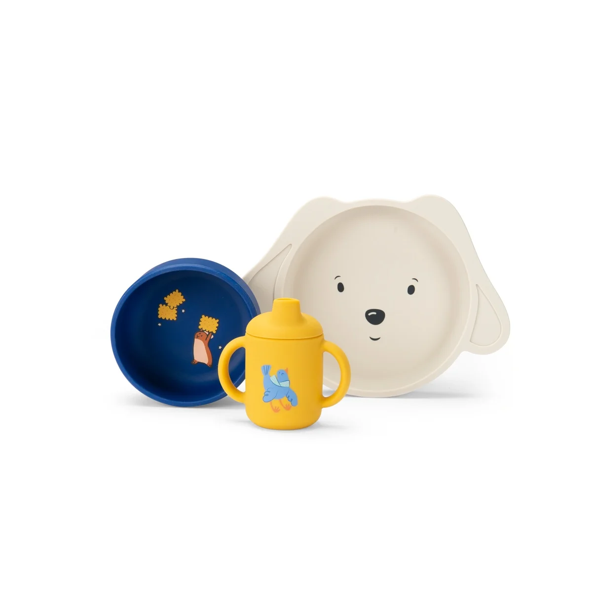 Set vaisselle silicone Puce et Pilou - Moulin Roty