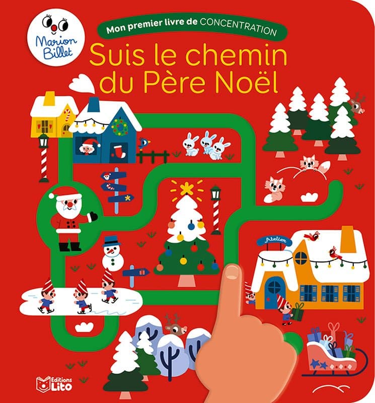 Suis avec ton doigt le chemin du Père Noël - Lito