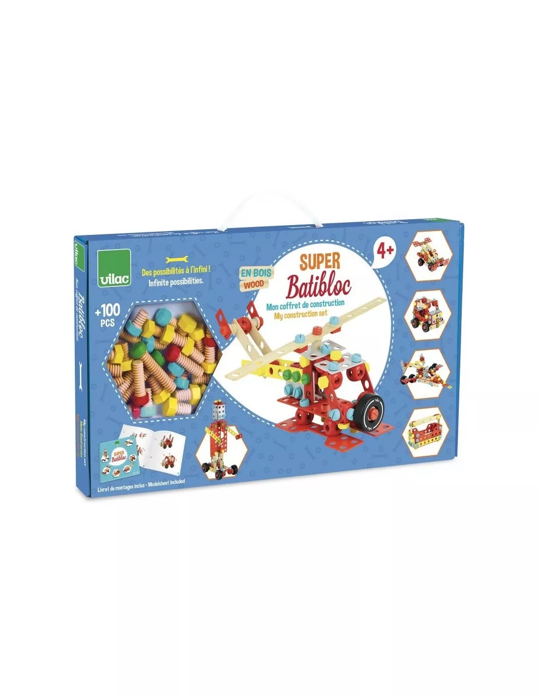 Super Batibloc Jeu de construction en bois - Vilac