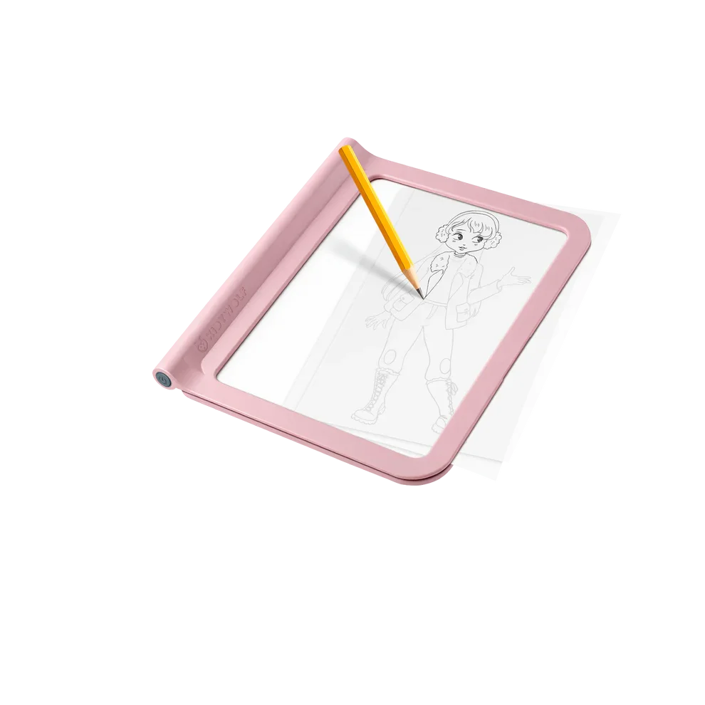 Tablette lumineuse nomade rose Dessinons la mode Kidydraw-pro - Kidywolf
