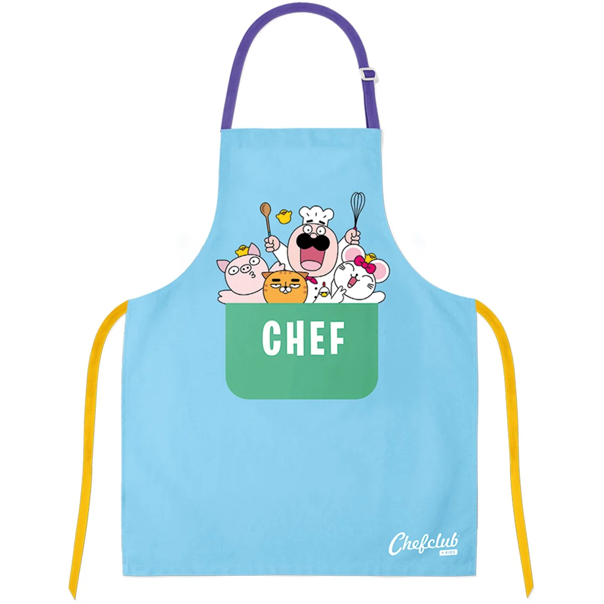 Tablier en Coton pour enfant Bleu - Chefclub Kids