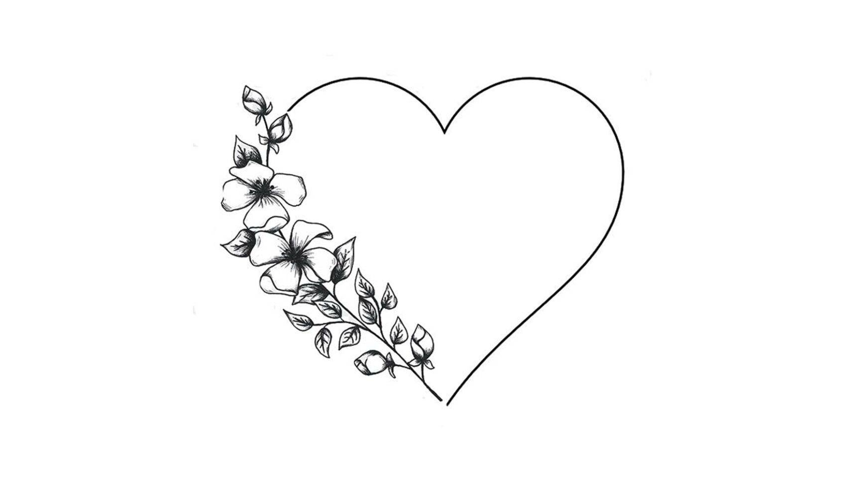 Tatouage éphémère Cœur noir - Sioou