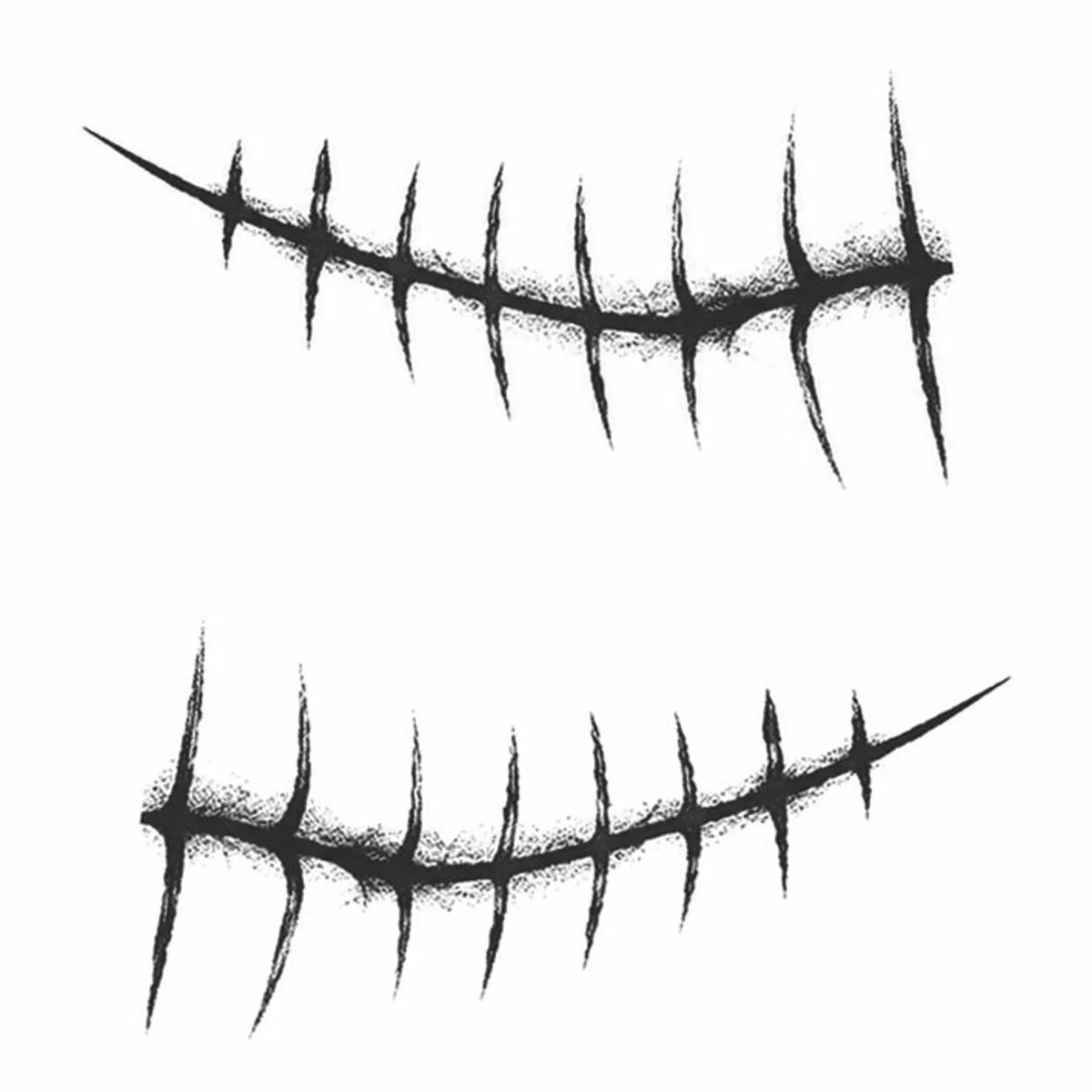 Tatouages éphémères x 5 Cicatrices bouche - Sioou