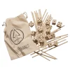 Kit cabane à construire 1001 Cabanes en bois naturel avec sac de rangement beige Sarbakane
