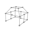 Structure de cabane en bois démontable avec cubes et tiges fines, kit 43 pièces Sarbakane.