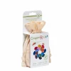 16 crayons de cire Crayons Rocks multicolores en forme de galets dans pochette tissu beige