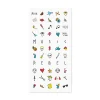 55 gommettes ongles Rock Nailmatic, dessins colorés musique, crânes, éclairs, cœurs, guitare.