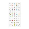 55 gommettes ongles Rock Nailmatic, dessins colorés musique, crânes, éclairs, cœurs, guitare.