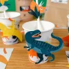 6 gobelets en carton et papier Dinosaures - Annikids