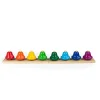 8 clochettes musicales en métal coloré sur support en bois Les Popipop Moulin Roty