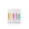 Huit feutres tampons 2 en 1 Les Loufoques avec capuchons colorés et motifs variés