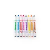 8 feutres tampons 2 en 1 Les Loufoques, couleurs variées, motifs animaux et formes, Moulin Roty.
