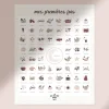 Affiche "Mes premières fois" à tamponner, illustrations pastel, souris et objets divers