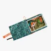 Album photo textile Panthère Moulin Roty, couverture verte feuilles et motif jungle
